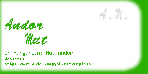 andor mut business card